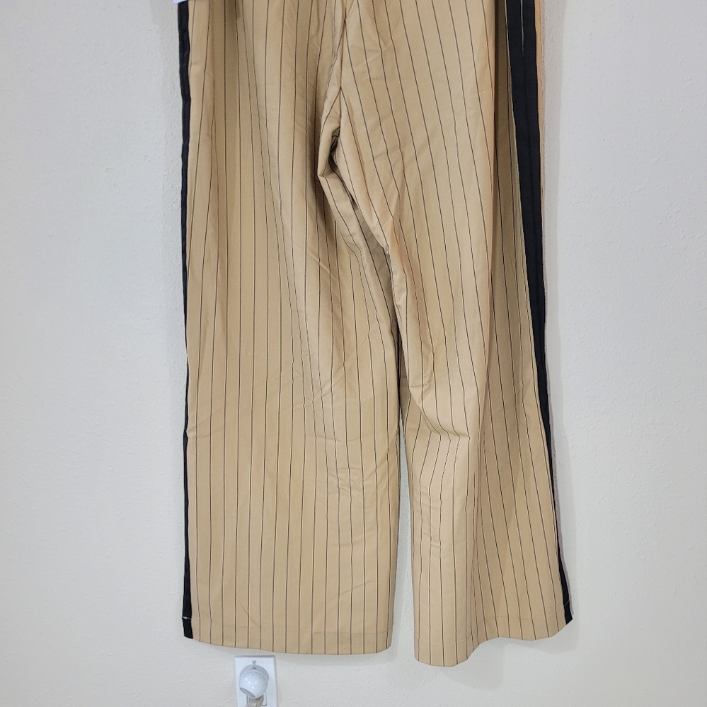LA LIGNE For Target Tan Side Stripe Wide Leg Trouser Pant Size 1X - Picture 10 of 11